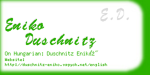 eniko duschnitz business card